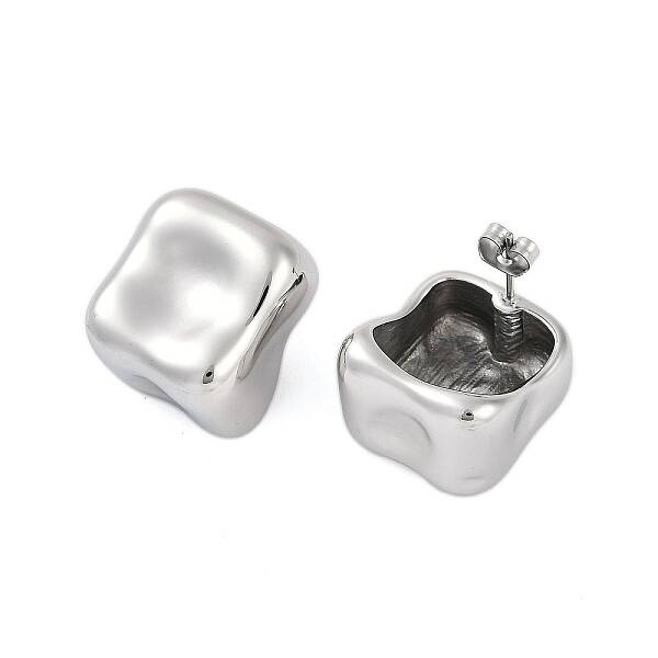 304 Stainless Steel Square Stud Earrings for Women