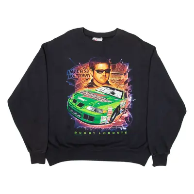 CHASE AUTHENTICS Nascar Bobby Labonte Mens Sweatshirt Blue USA XL