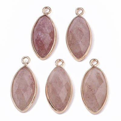 Natural Strawberry Quartz Pendants