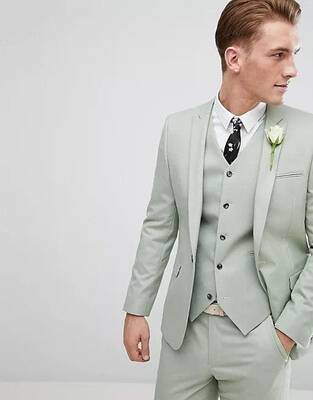 Mens Light Green Suits