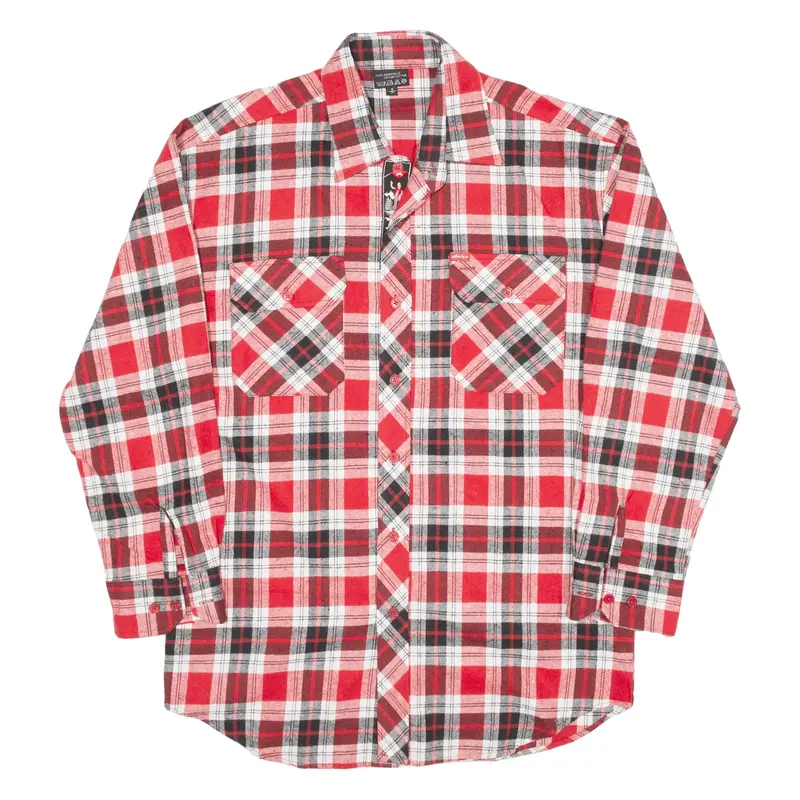 CHALET Flannel Shirt Red Check Long Sleeve Mens S