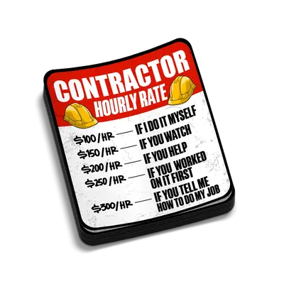 Contractor Rate - Hard Hat Decal