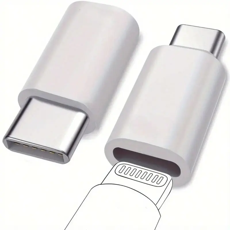 Usb C Male Adapter, Usb C Male for Lightning Female Adapter for Charger, Usb Cable, Smartphone, Charging & Data Transfer Adap...