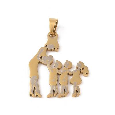 Mother's Day Ion Plating(IP) 304 Stainless Steel Pendants