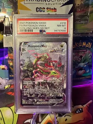 PSA 2021 Pokemon SWSH FA/Rayquaza Vmax Evolving Skies Secret 8