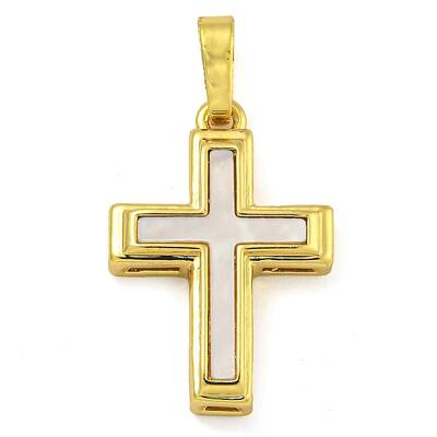 Brass Pendants with Shell