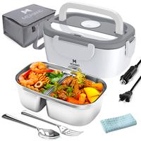 Electric Lunch Box, 65W Portable Food Heater for Adults, Fast Heating Food Warmer for Car Truck Home Office 110V/12V/24V with...