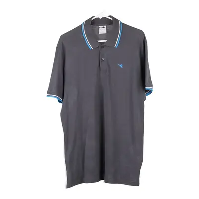 Diadora Polo Shirt - XL Grey Cotton