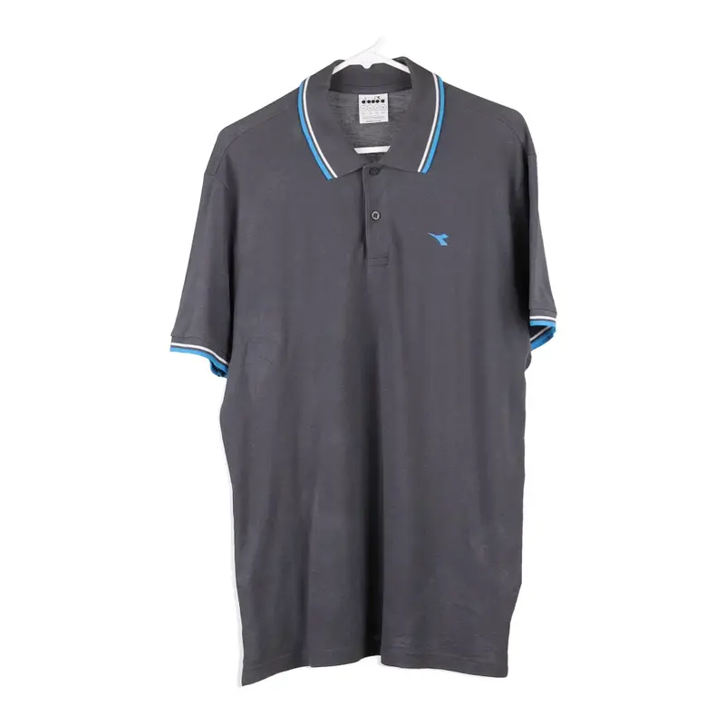 Diadora Polo Shirt - XL Grey Cotton