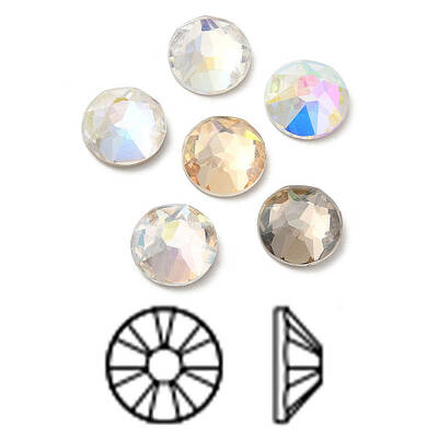 K9 Glass Rhinestone Cabochons