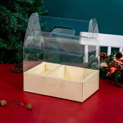 Plastic & Paper Transparent Carrying Flower Gift Box