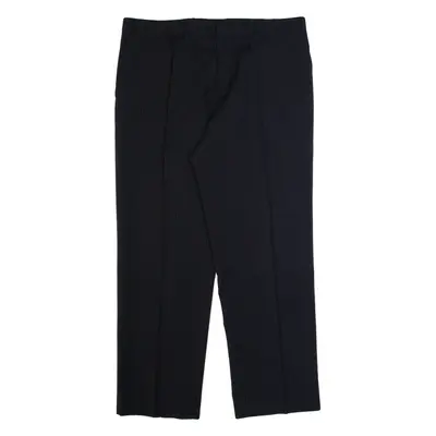 BALMAIN Striped Mens Trousers Grey Regular Straight Wool W36 L32