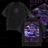 [VesselWear] Retro Limited Sleep Token Purple Emergence Heavyweight Cotton T-shirt Unisex Oversize Rock Punk Heavy Metal Rock...