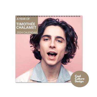 Timothe Chalamet Calendar - 2024 Calendar, Wall Calendar 2024, Planner 2024