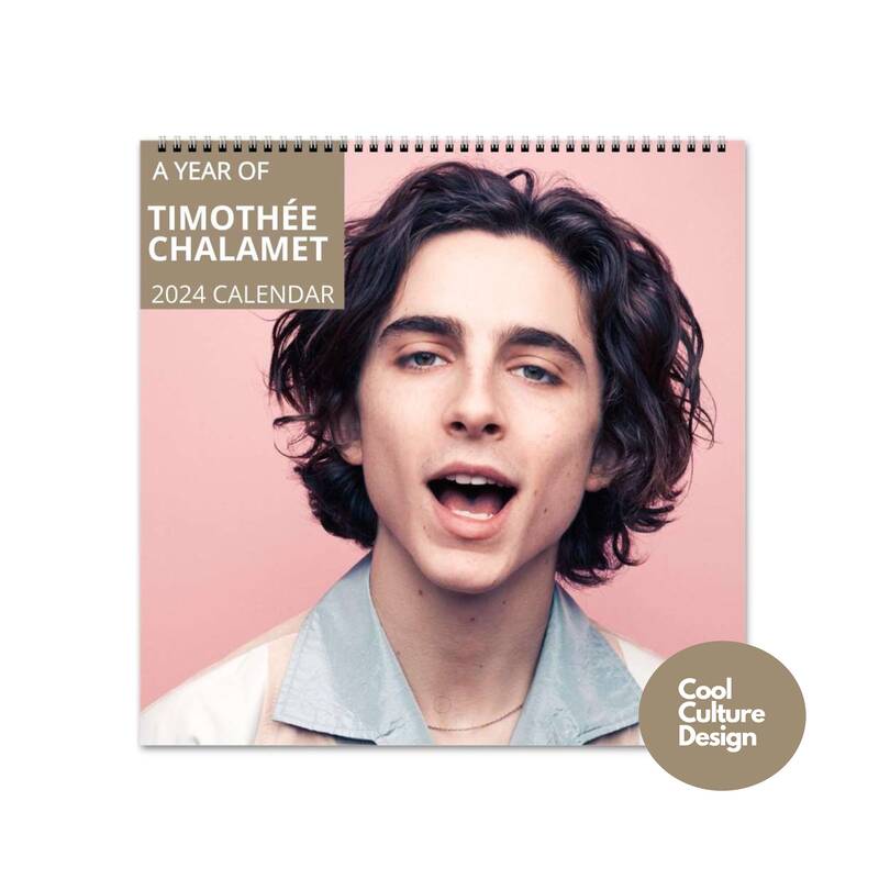 Timothe Chalamet Calendar - 2024 Calendar, Wall Calendar 2024, Planner 2024