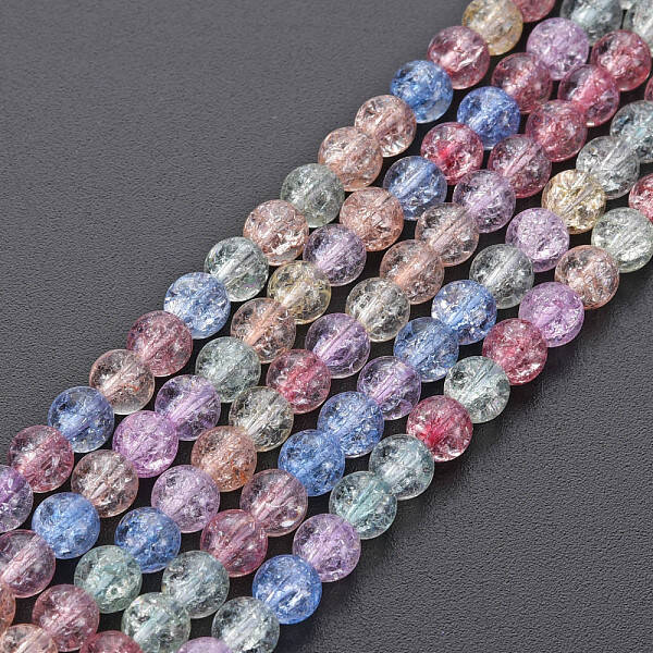 Crackle Glass Beads Strands