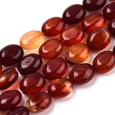 Natural Red Agate Beads Strands