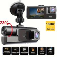 Dual Lens Car DVR, 1080P HD Car DVR with 170° Wide Angle, G-sensor, Button Control, Loop Recording, Night Vision, Driver Sid...