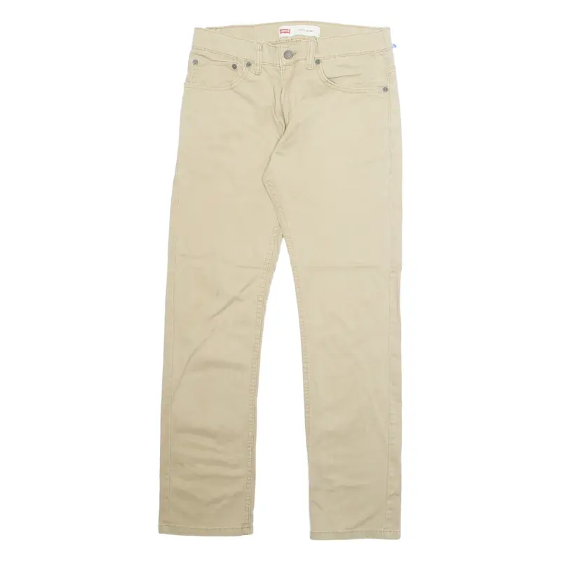 LEVI'S 511 Boys Trousers Beige Slim Tapered W28 L28