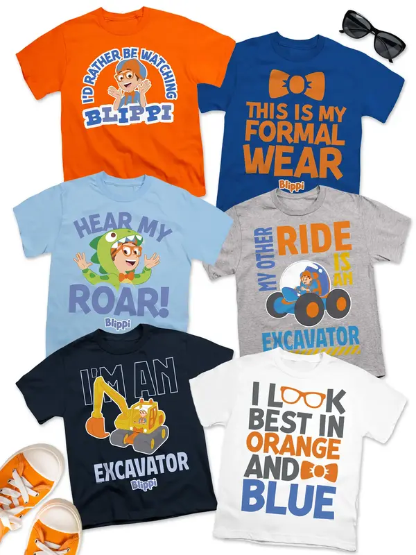 Blippi Kids T Shirt Collection Officially Licensed