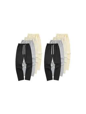 Men's Casual Drawstring Waist Joggers Pants, Fitted Design, Spring & Fall Wear, Comfortable Fit, Moderate Fabric Thickness fa...