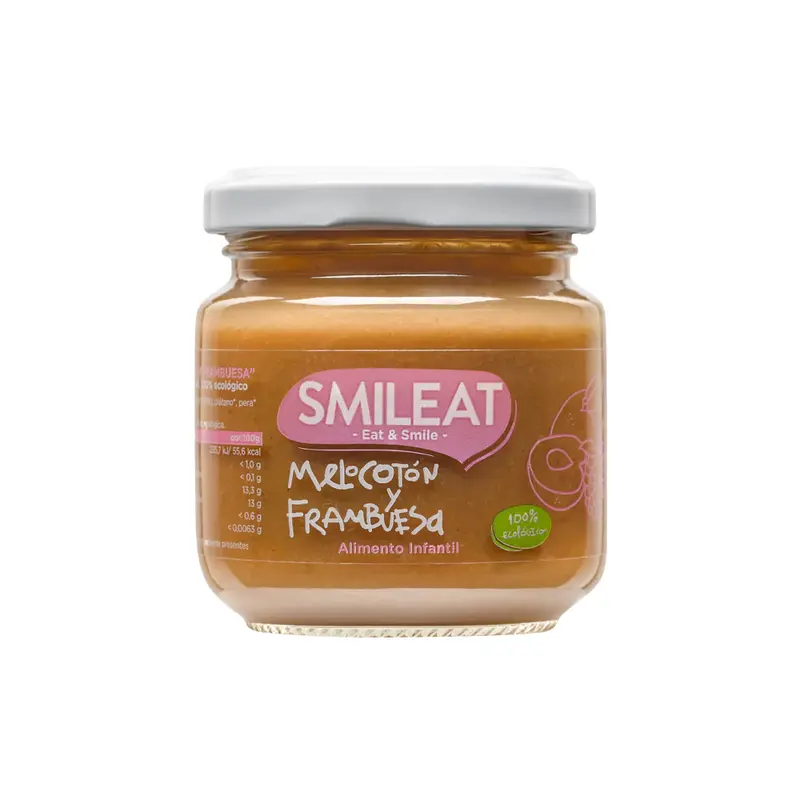 Smileat Potito Bio Raspberry and Peach 130 Gr