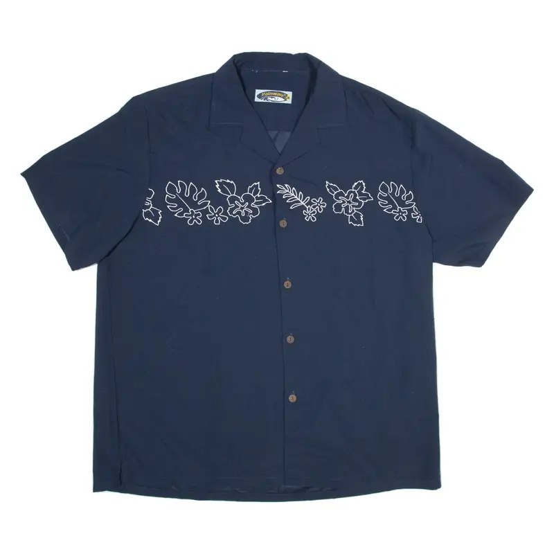 PALMWAVE Mens Shirt Blue Floral XL