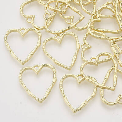 Rack Plating Alloy Open Back Bezel Pendants