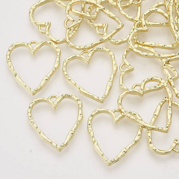 Rack Plating Alloy Open Back Bezel Pendants