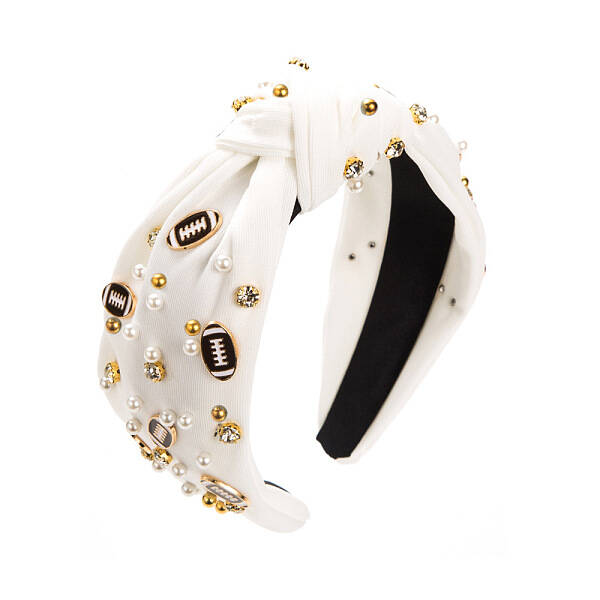 Alloy Rugby Pearl Rhinestones Hair Bands