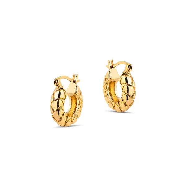 Bella Textured Hoop Earrings