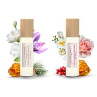 ARLYN Amber Floral & Woody Breeze - Floral Woman & Roll On Fragrance Oil Combo - Vegan Eco Friendly - Made in USA - 10ml Each