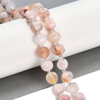 Natural Cherry Blossom Agate Beads Strands