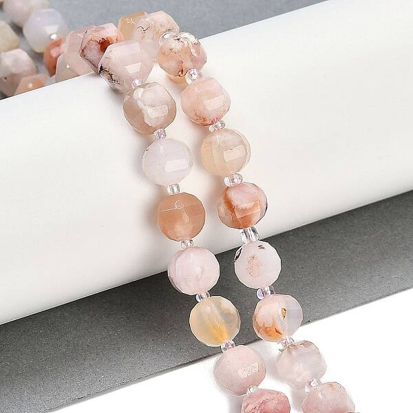 Natural Cherry Blossom Agate Beads Strands