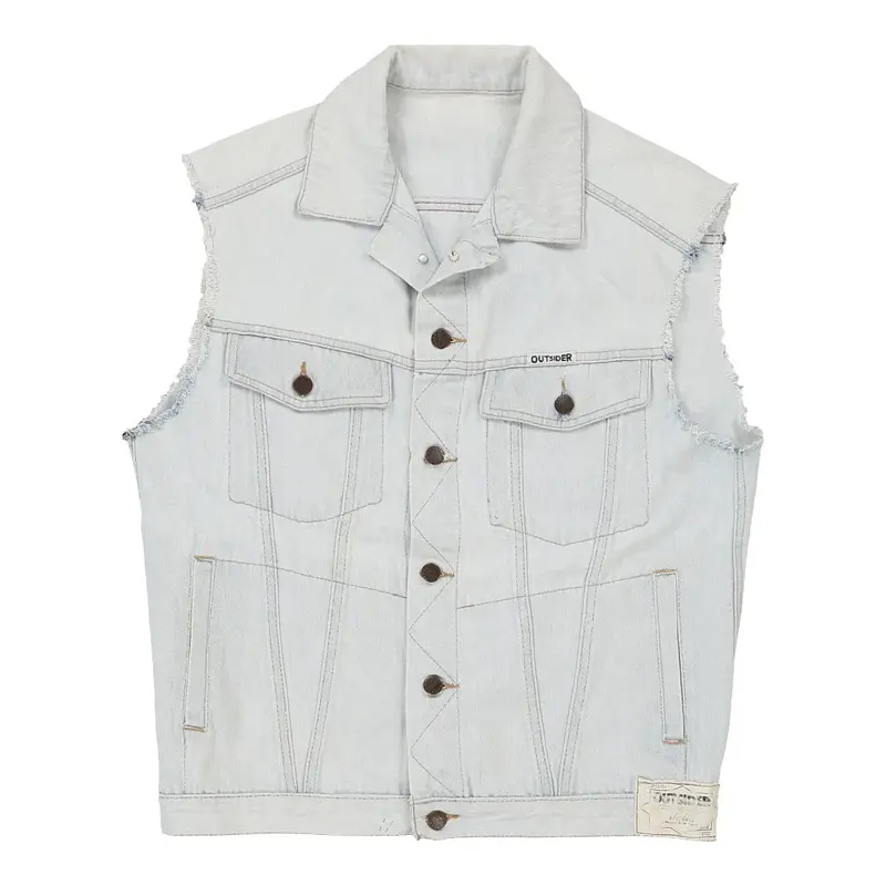 Outsider Denim Gilet - Medium Light Wash Cotton