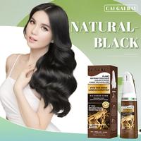 3 in 1 Natural Herbal Instant Hair Color, Black Coloring Shampoo for Gray Coverage - 100% Coverage Unisex (Convenient) Bowl H...