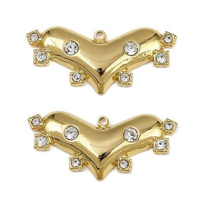 304 Stainless Steel Crystal Rhinestone Pendants