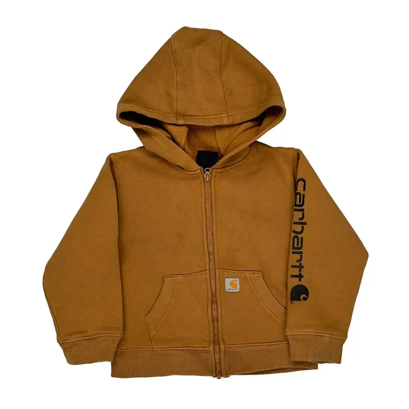 Age 3 Carhartt Hoodie - XS Brown Cotton Blend
