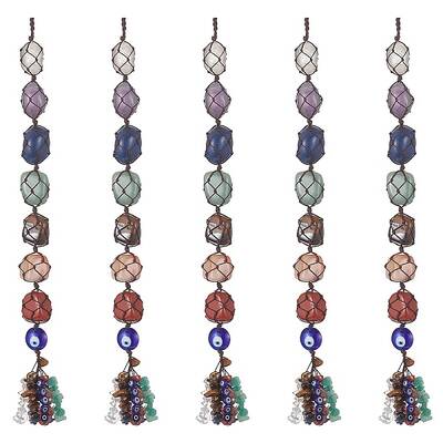 7 Chakra Nuggets Natural Gemstone Pocket Pendant Decorations