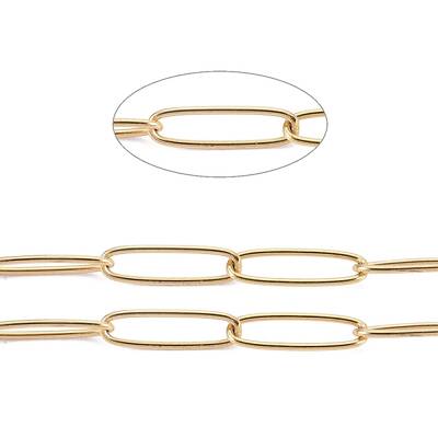3.28 Feet Ion Plating(IP) 304 Stainless Steel Paperclip Chains