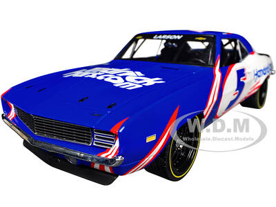 1969 Chevrolet Camaro #5 Kyle Larson Hendrick Motorsports First Win Tribute Blue and White with Graphics 1/18 Diecast Model...