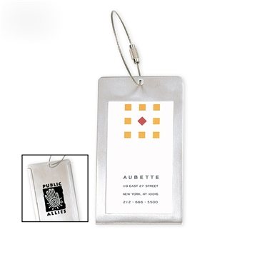50 Promotional Globe-Trotter Stainless Steel Luggage Tag Cable ...