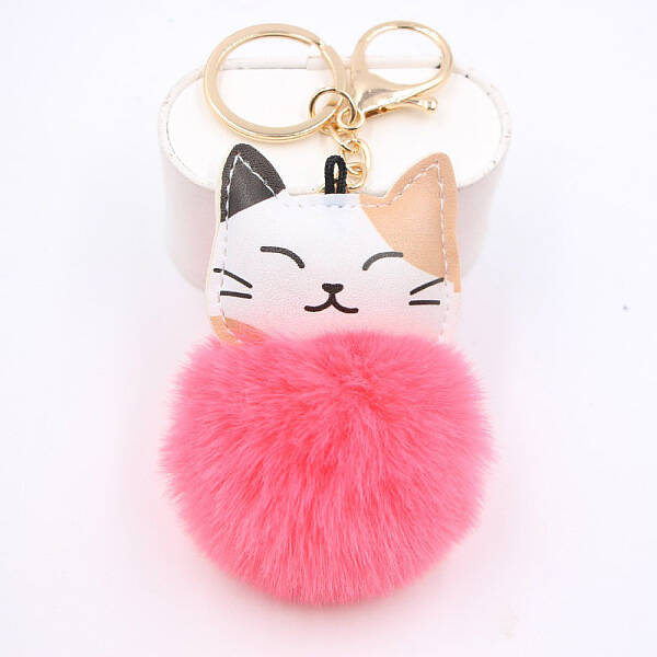 Cute Cat Keychain Plush Pendant for Bags and Wallets