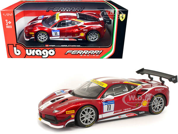 Ferrari 488 Challenge 11 Candy Red with White Stripes \