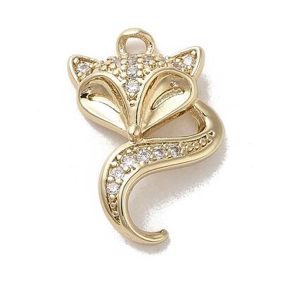 Brass Micro Pave Clear Cubic Zirconia Pendants