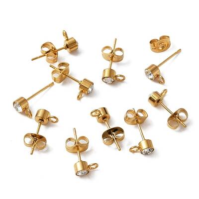 304 Stainless Steel Stud Earrings Findings