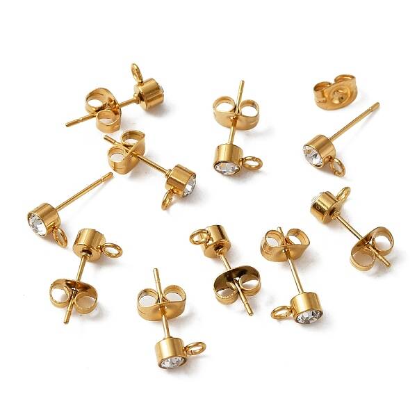 304 Stainless Steel Stud Earrings Findings