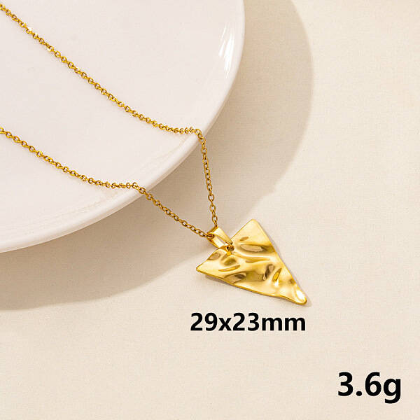 Stainless Steel Triangle Pendant Necklaces