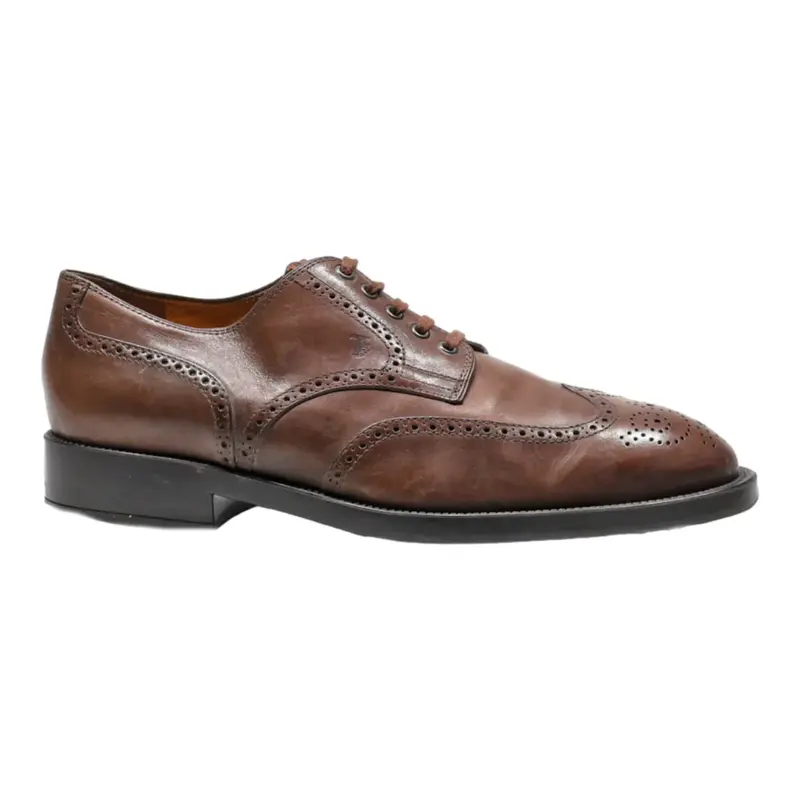 TODS Brogue Shoes Brown Leather Mens UK 11