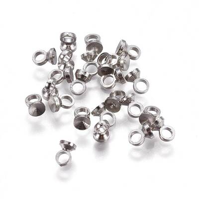 Brass Bead Cap Pendant Bails
